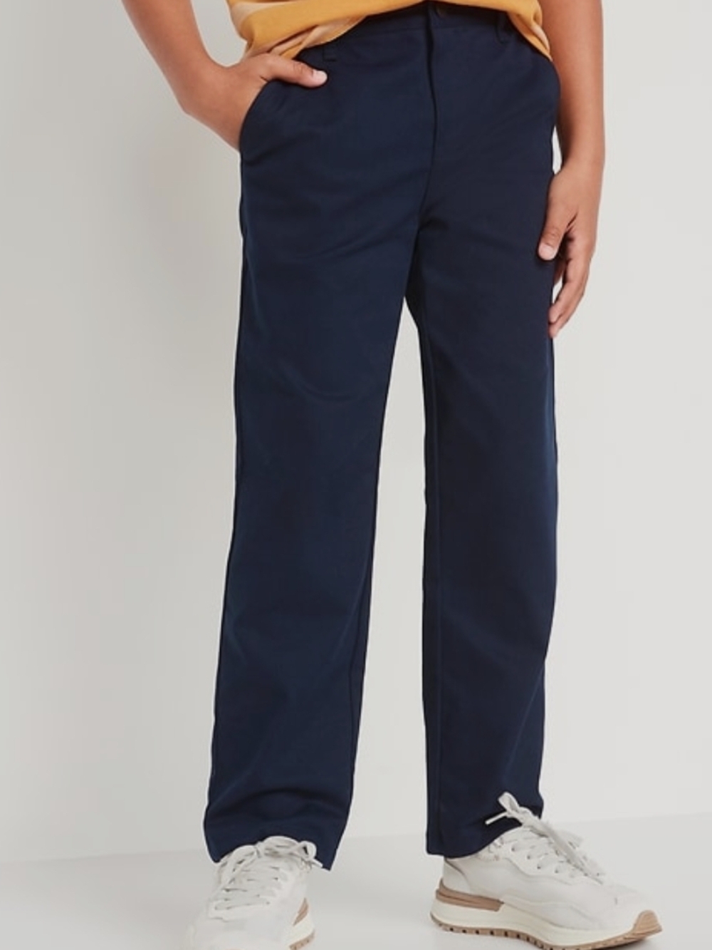 Old Navy Boys Navy Straight-Leg Chinos